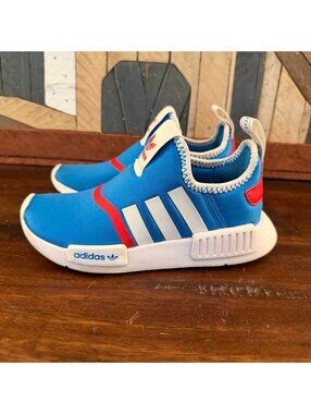 Adidas NMD 360 Slip On Kid's Sneakers Blue Rush White Red Size 11K